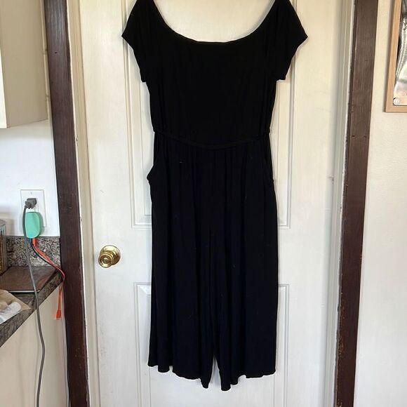 Torrid super soft off the shoulder black Jumpsuit - Picture 2 of 5